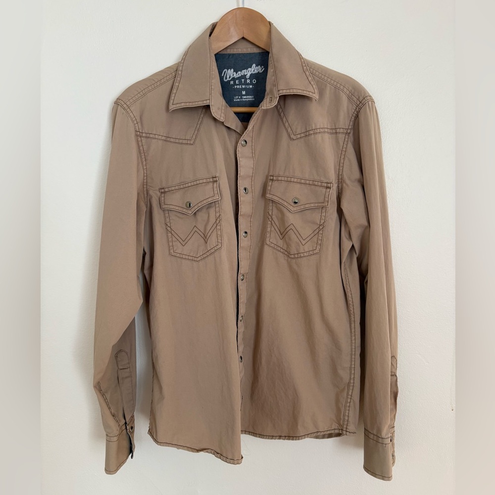 Wrangler Retro Premium Tan Shirt